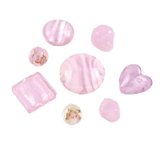 12 Pack: Pink Mixed Lampwork Glass Beads by Bead Landing&#x2122;